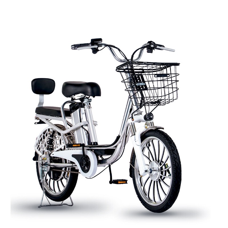 Xe đạp điện bánh to 16 inch 4 PHUỘC nhún, INOX chống gỉ, PIN Lithium 48V 15AH công suất MẠNH 800W, chống cháy nổ