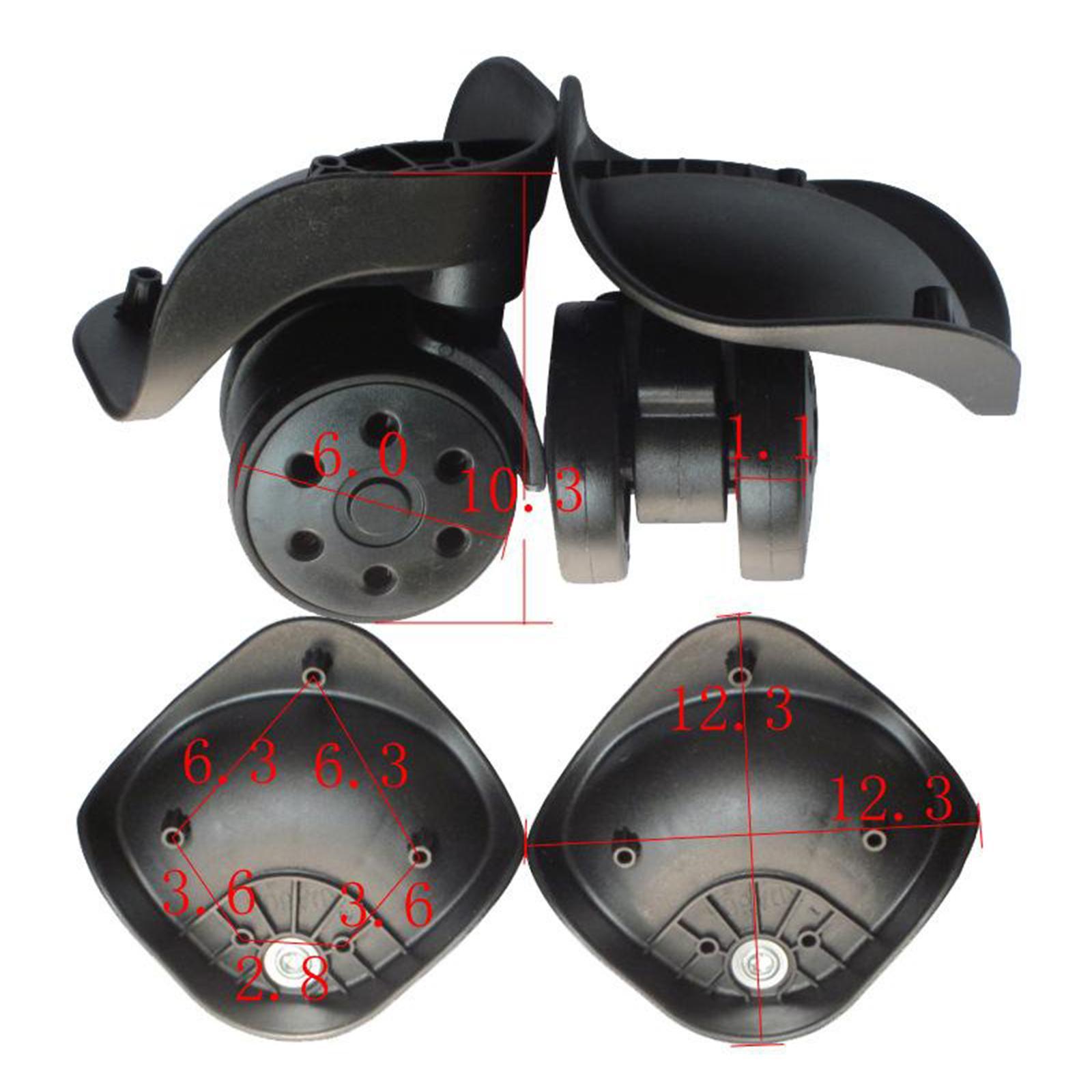 Luggage Suitcase 360  Wheels Swivel Casters-Large Size Black