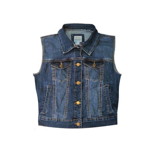 Khoác jeans ba lỗ Cropped Vest denim jacket W/x Jeans dành cho Nữ. Chất jeans mềm, co giãn thoải mái