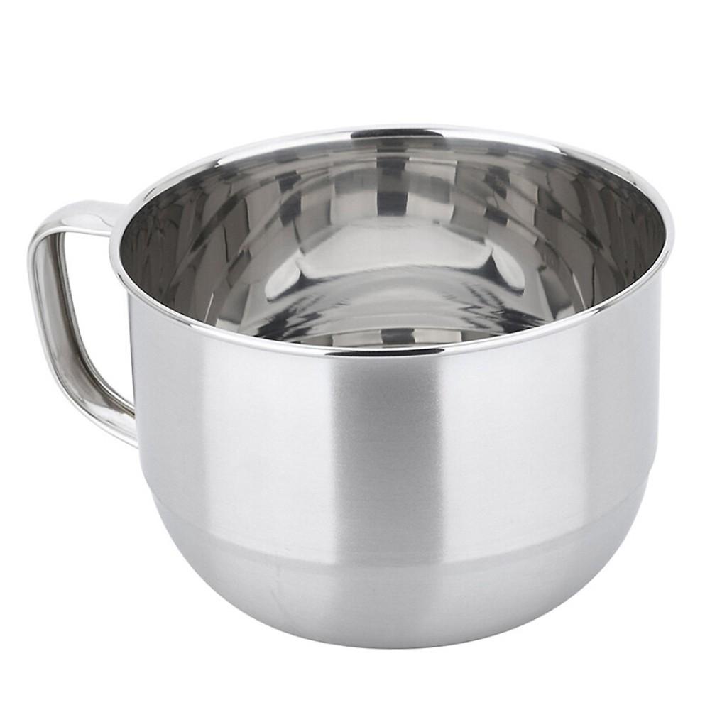 Ly mì dạng tô inox 1200ml , ca nấu mì có nắp đậy cao cấp siêu bền