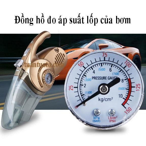 Máy hút bụi mini kiêm bơm lốp ô tô 4 trong 1