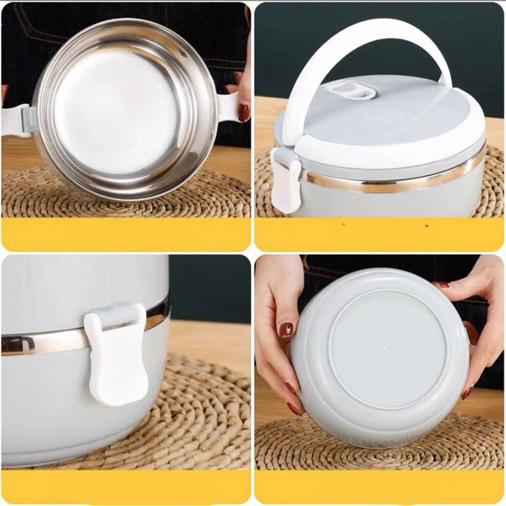 HỘP CƠM 4 TẦNG LÚA MẠCH LÕI INOX 304 CAO CẤP GIỮ NHIỆT CỰC TỐT - CÀ MEN ĐỰNG CƠM CÓ KHÓA CHỐNG TRÀN 2.8L