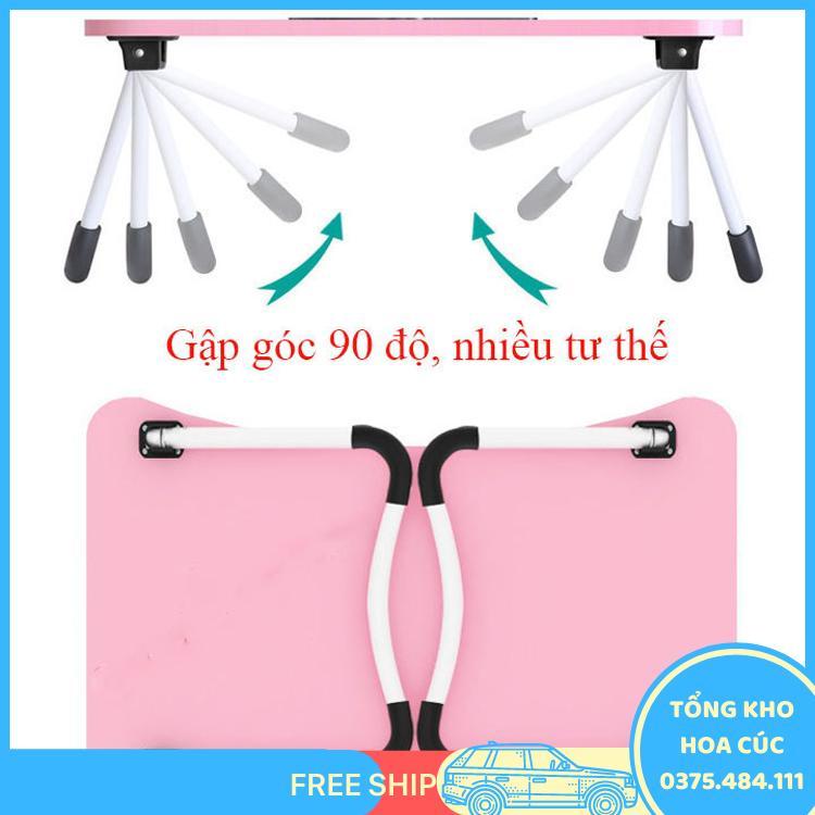 Bàn Học Gấp Gọn Thông Minh Có Khe Để Ipad Điện Thoại + Tặng Bàn Chải Đánh Răng  - Vận Chuyển Miễn Phí Toàn Quốc
