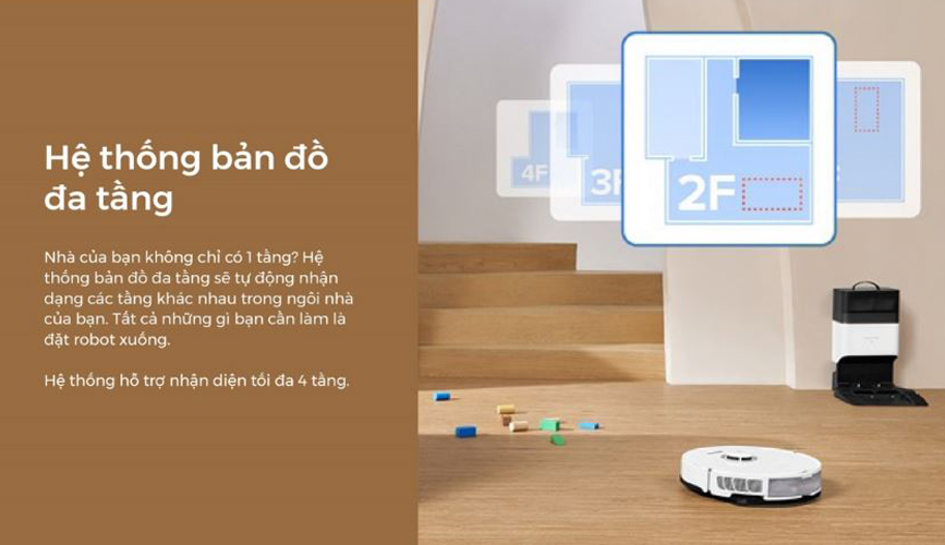 Robot Hút Bụi Lau Nhà Roborock Q5 Pro - Lực Hút 5500Pa - Chổi Chính Kép (Hàng Chính Hãng)
