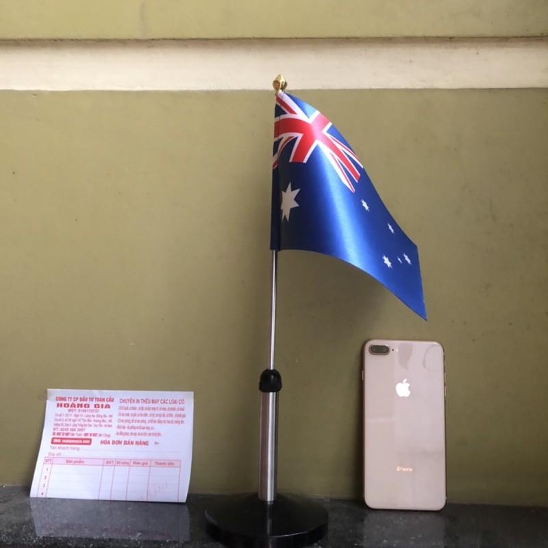 Cờ để bàn inox đen đơn Quốc kỳ Australia