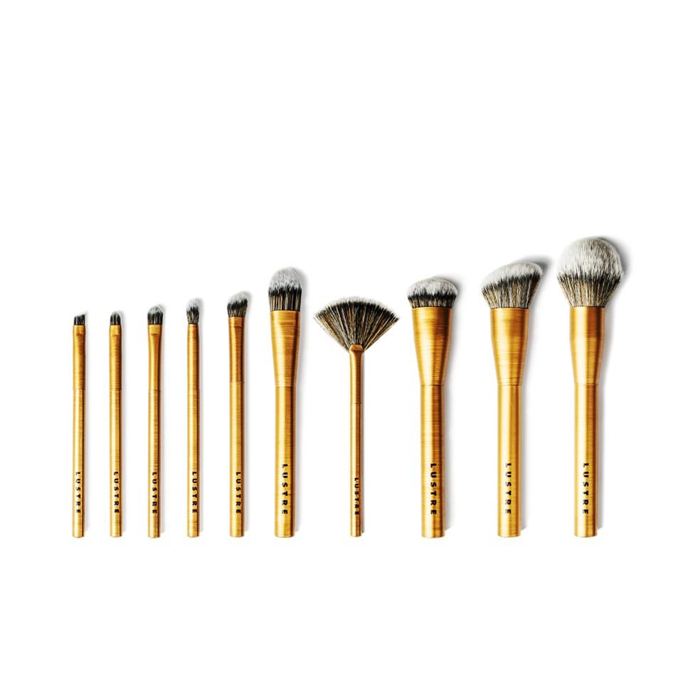 Cọ Lông Mày Đầu Vát Lustre Pro Makeup Brush - Brow Brush - Gold Edition E105