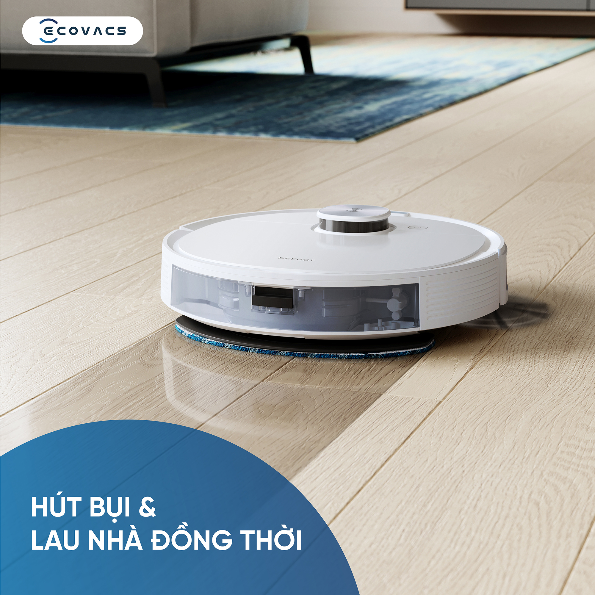 ROBOT HÚT BỤI LAU NHÀ THÔNG MINH ECOVACS DEEBOT N10 – BẢN QUỐC TẾ – BẢO HÀNH 24 THÁNG-HÀNG CHÍNH HÃNG