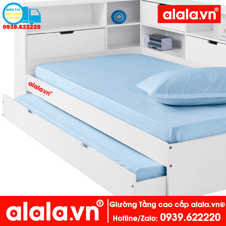 Giường tầng ALALA108 cao cấp - Thương hiệu alala.vn ( trên 1m4, dưới 1m2 )