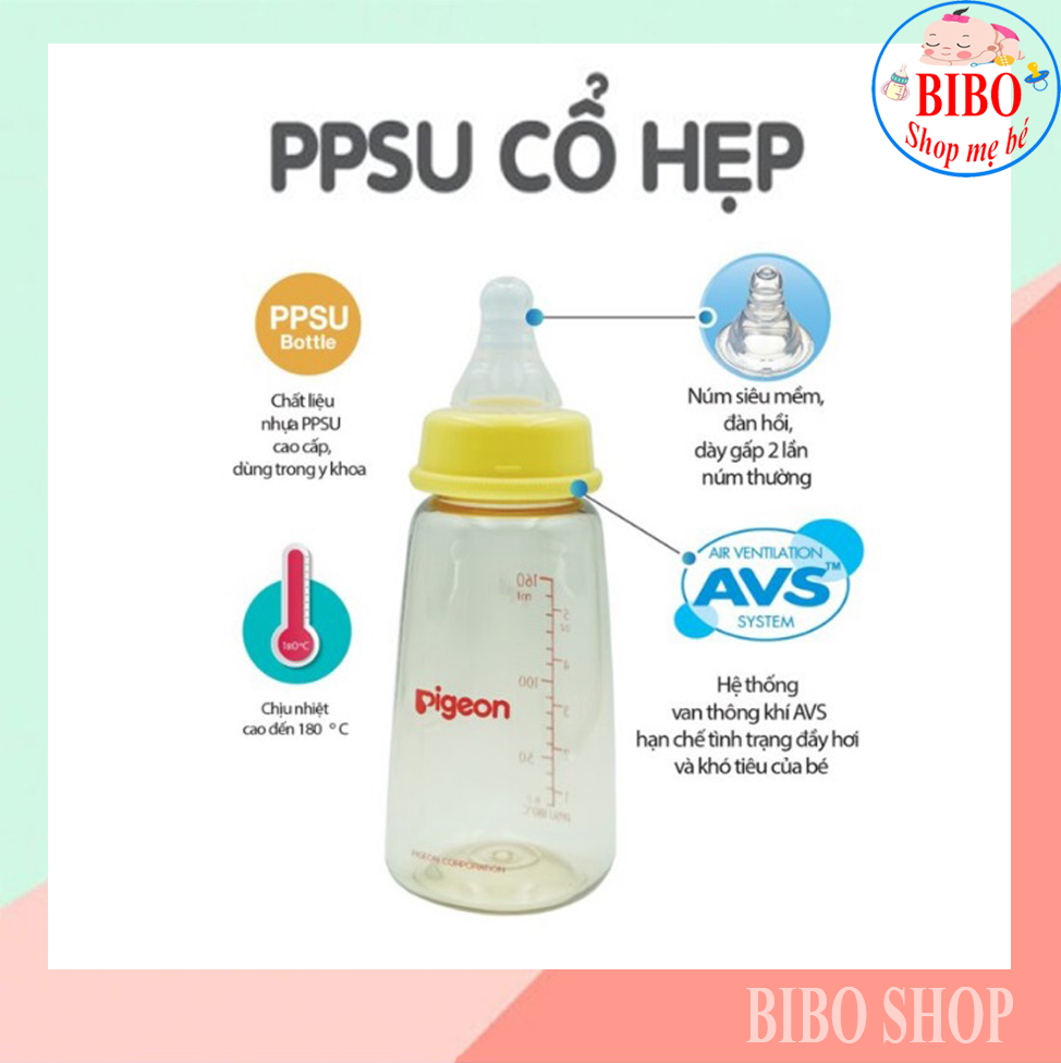 BÌNH SỮA PIGEON PPSU CỔ HẸP