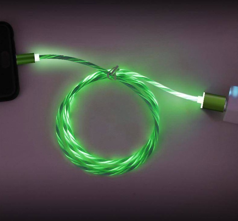 Dây sạc chuẩn kết nối MicroUSB phát sáng đầu nam châm hút.
