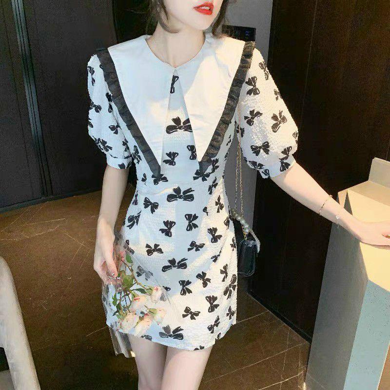 HÀNG NHẬP - ĐẦM VOAN XỐP HT NƠ CỔ NHỌN