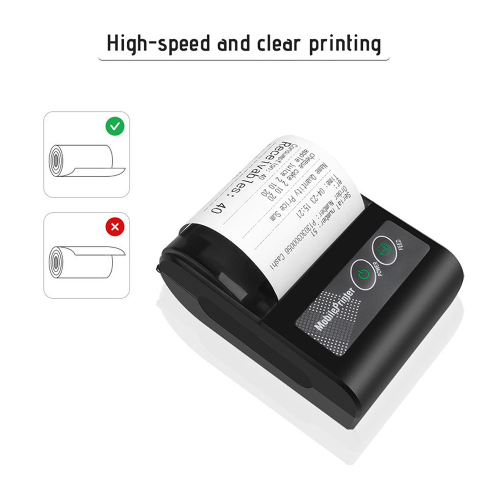 Máy in mã vạch nhiệt BT tốc độ cao và rõ ràng điều khiển bằng điện thoại thông minh tương thích với máy tính Android IOS