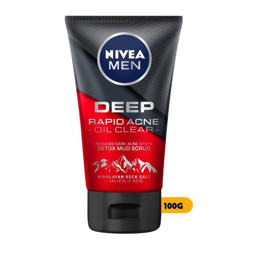 Sữa rửa mặt NIVEA MEN Deep Rapid Acne Oil Clear (100g)