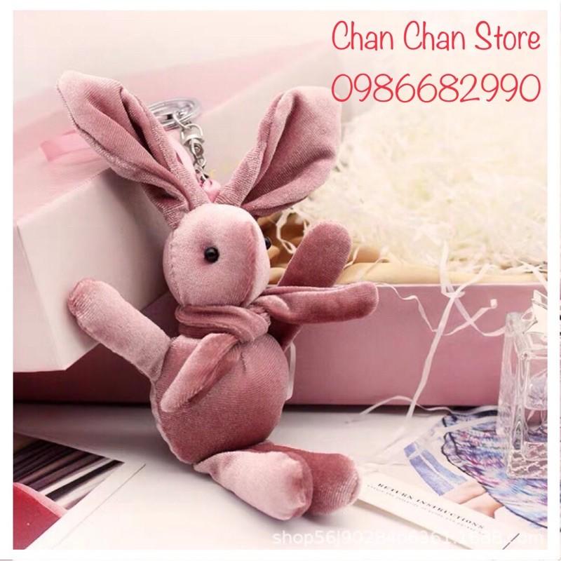 Gấu bông Thỏ Mini 20cm làm móc khoá đồ chơi quà tặng trang trí decor