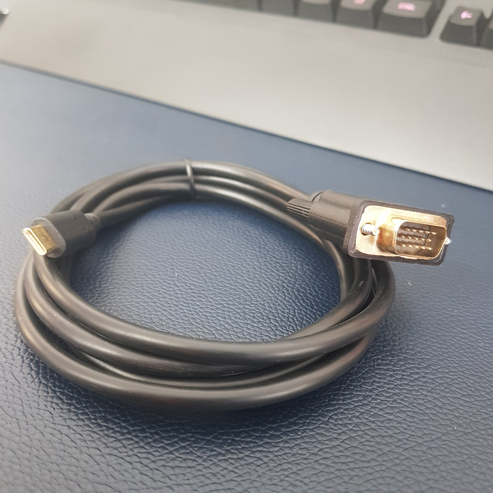 Cáp chuyển tín hiệu usb type-c ra màn hình vga dài 1m8