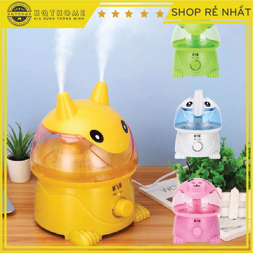 MÁY PHUN SƯƠNG LÀM MÁT CHO GIA ĐÌNH, VĂN PHÒNG MÙA HÈ, MÁY TẠO ẨM KHUẾCH TÁN TINH DẦU LOẠI TO 4 LÍT HÌNH THÚ