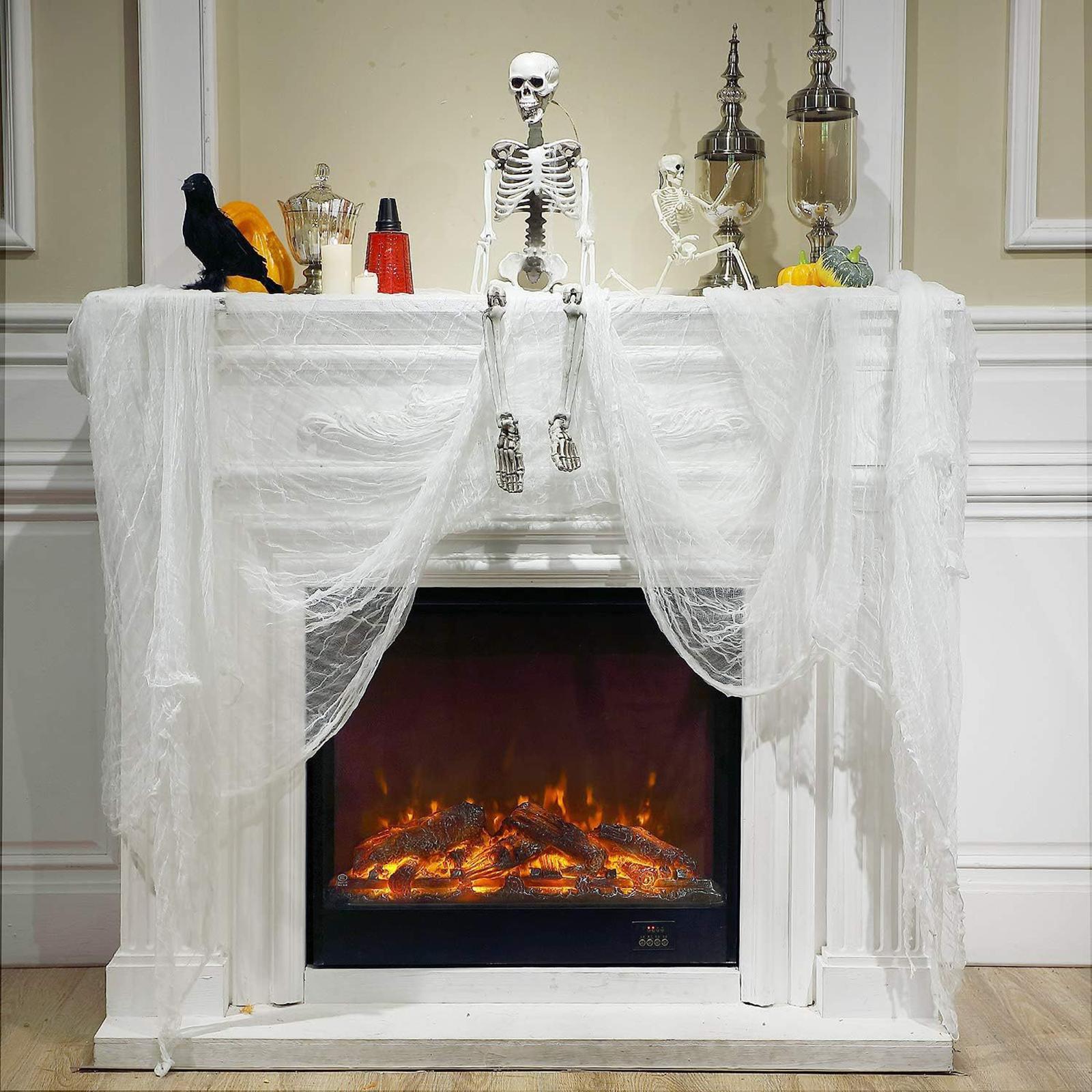 Halloween Creepy Cloth 84.65inchx177.17inch Scary Gauze for Wall Doors Decor