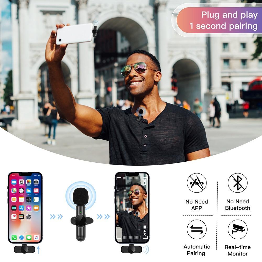 Micro Không Dây Mini Di Động Hỗ Trợ Quay Video / Phát Trực Tiếp Cho Điện Thoại IOS Android