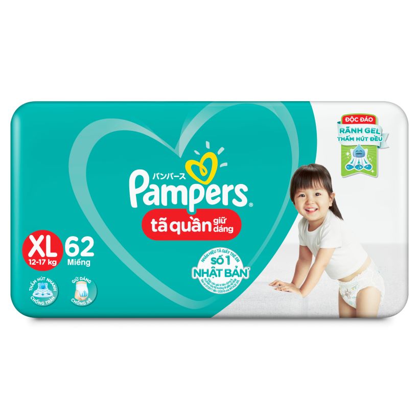 Tã-bỉm quần Pampers Demin 8 XL62