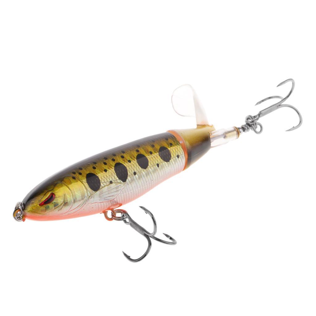 2pcs Popper Whopper 10cm 13.2g Topwater Lure for Carp Sea Bass Fishing Lures Artificial Hard Baits Soft Rotating Flexible Tail Fishing Tackle Bait