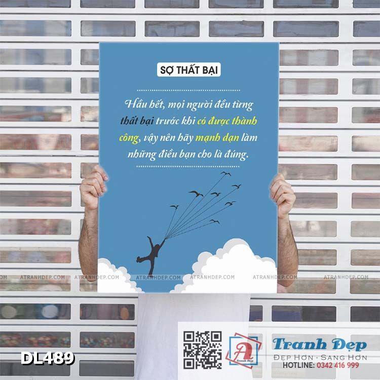 Tranh động lực trang trí phòng làm việc - Hầu hết, mọi người đều từng thất bại trước khi thành công - DL489