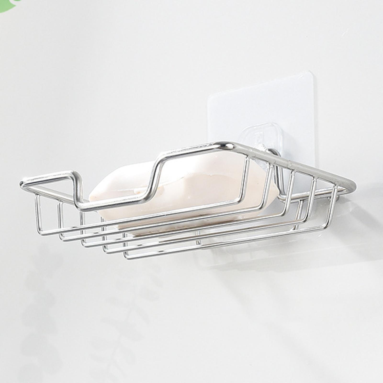 Soap Dish Self Adhesive Punch Free Wall Mount for Hotel Countertop Bathroom