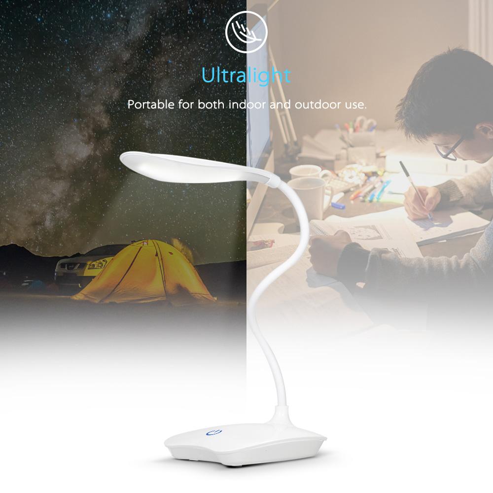 Đèn bàn LED không có bức xạ UV,có cổng USB, điều chỉnh 3 mức độ,đầu xoay 360,sử dụng vỏ PC chống cháy, siêu nhẹ