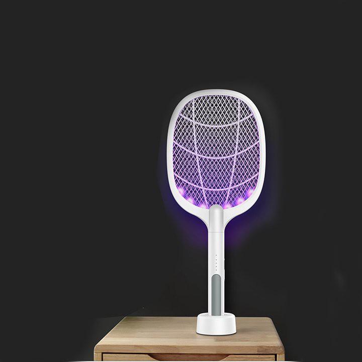 Vợt muỗi cao cấp tự động 2 chức năng, Vợt Muỗi kiêm Đèn Bắt Muỗi 2 trong 1 - Pin sạc cao cấp 1200 mah - Bảo hành 3 tháng