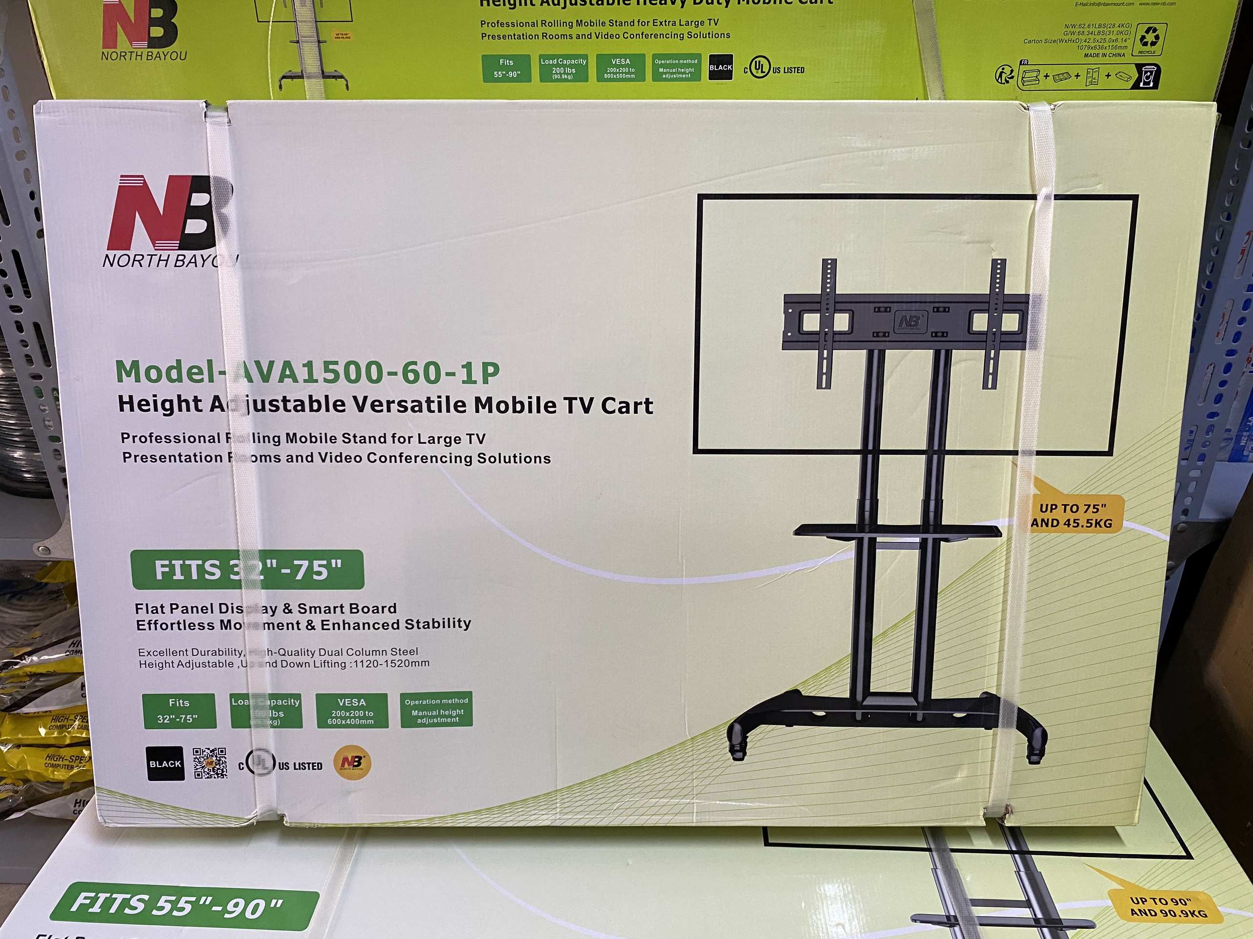Giá Treo Tivi Di Động NB AVA1500 32 - 75 Inch - Khung treo tivi di động - Giá Treo Tivi Có Bánh Xe Di Chuyển - HÀNG CHÍNH HÃNG
