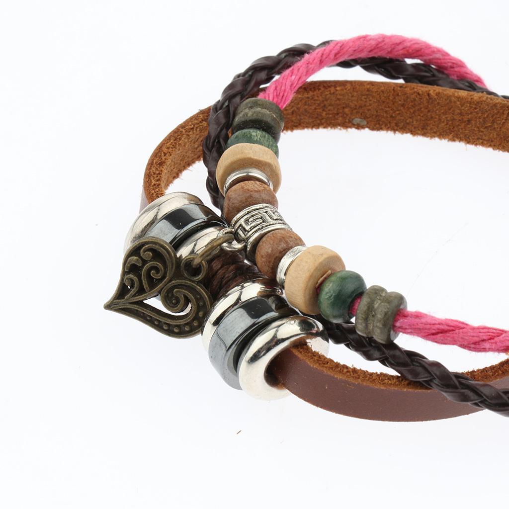 Retro Design Beaded Bracelet Bangle Wrap Cuff Bangle Bracelets