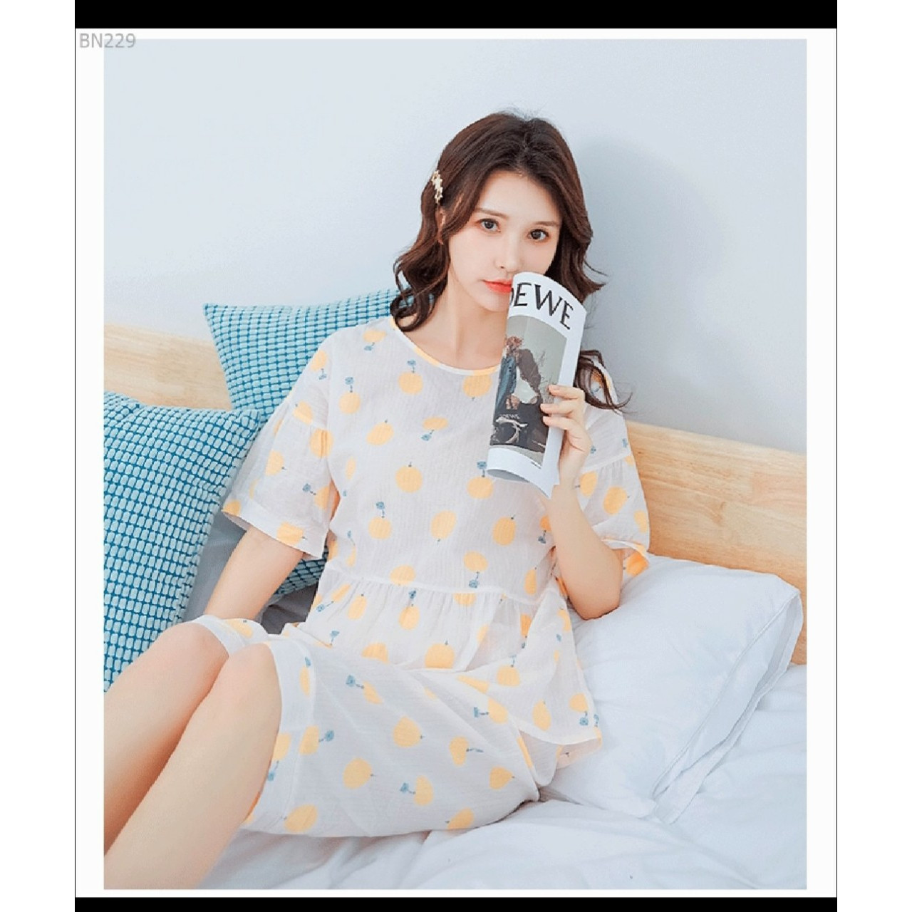 Đồ lửng mặc nhà Đồ ngủ bộ mặc nhà vải cotton lụa mịn thoáng mát chất đẹp tay lửng