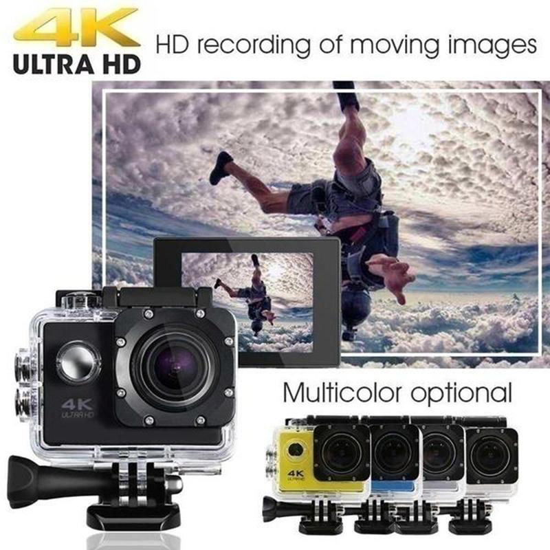Camera hành động Ultra HD H9 4K WiFi 12MP 2 inch 30M chống nước Mũ bảo hiểm Pro 170 D Camera ghi hình xe đạp Camera thể thao