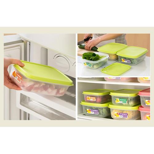 Hộp nhựa đựng thực phẩm Fitin Pack nắp dẻo 900ml - Nội địa Nhật Bản