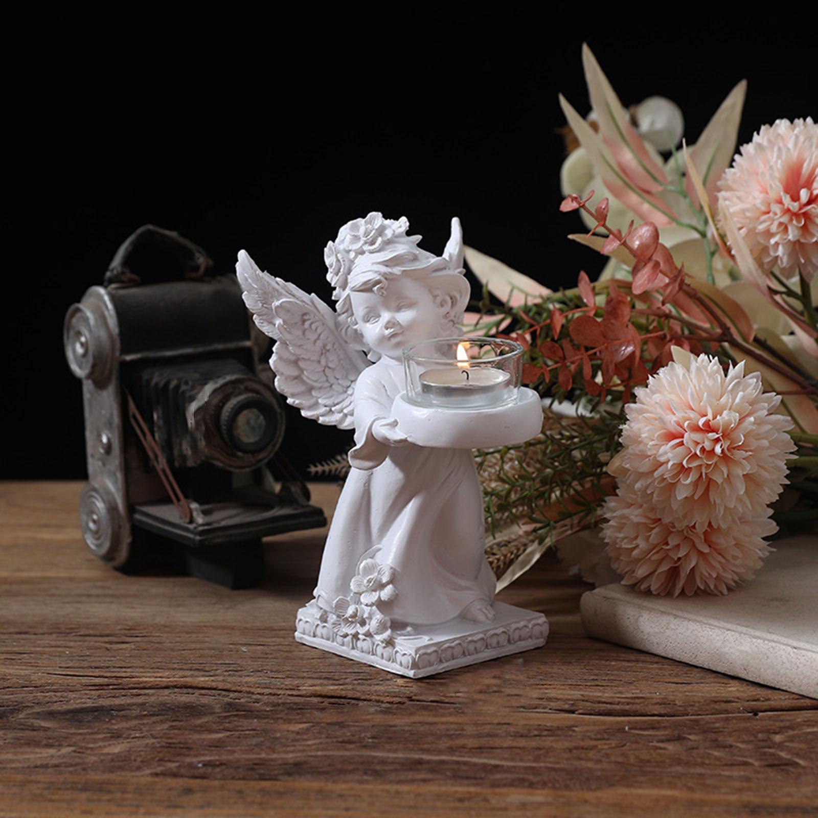 Angel Candle Holder Stand Angel Statue for Wedding Housewarming Gifts Dinner