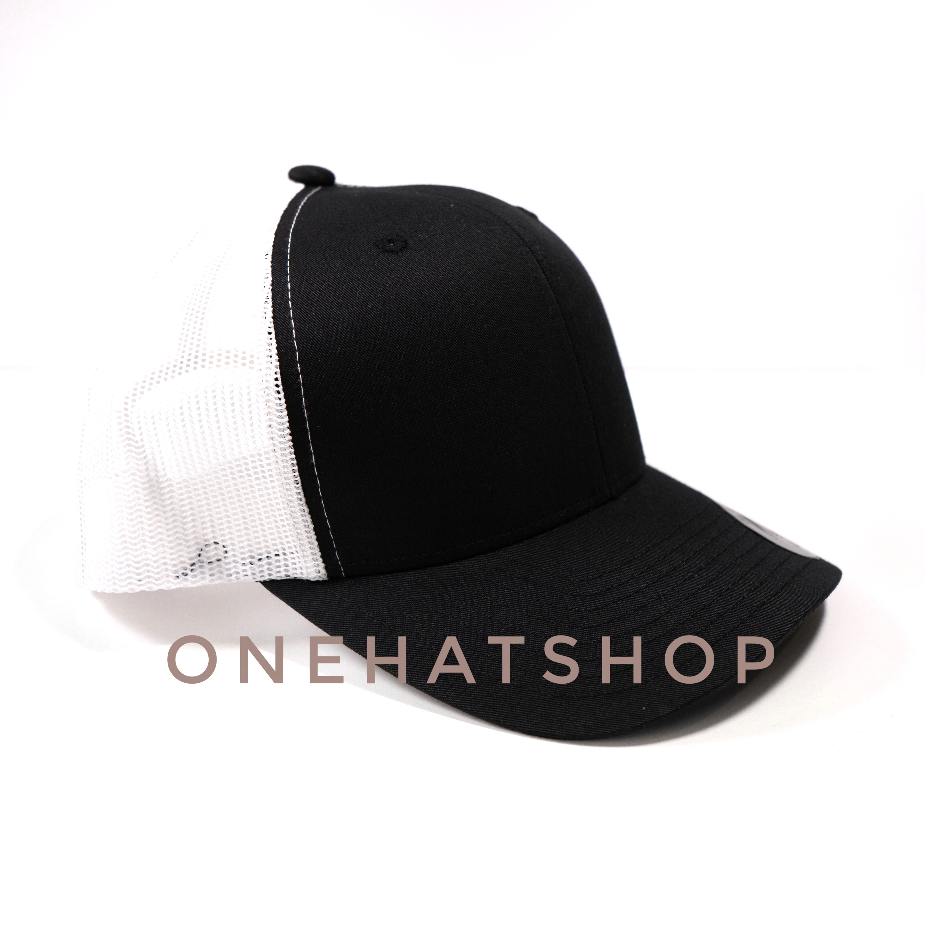 Nón kết vải đen lưới trắng fom Baseball cap