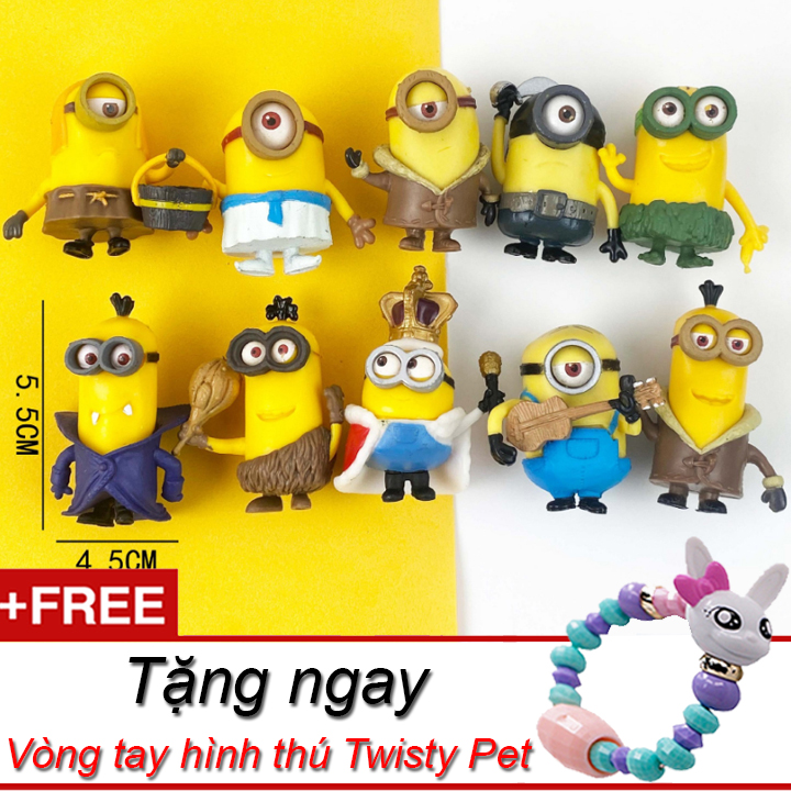 Set 8 mô hình Minion bằng nhựa  Đồ chơi trẻ em