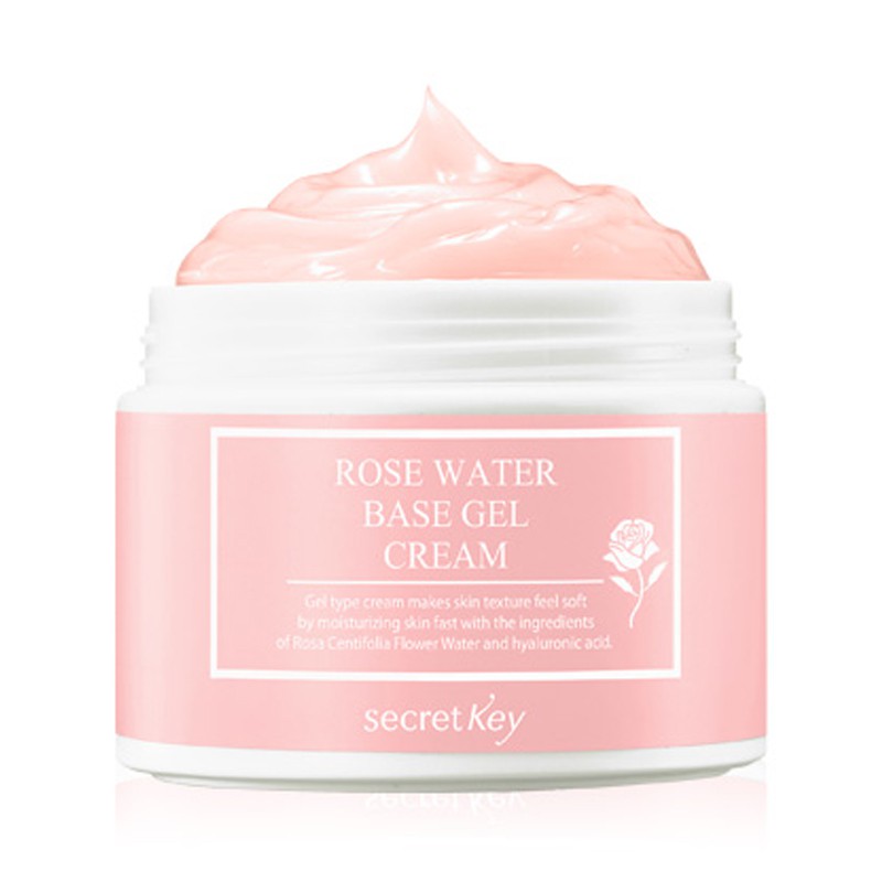 Kem Dưỡng Ẩm và Làm Sáng Da Secret Key Rose Water Base Gel Cream 100ml