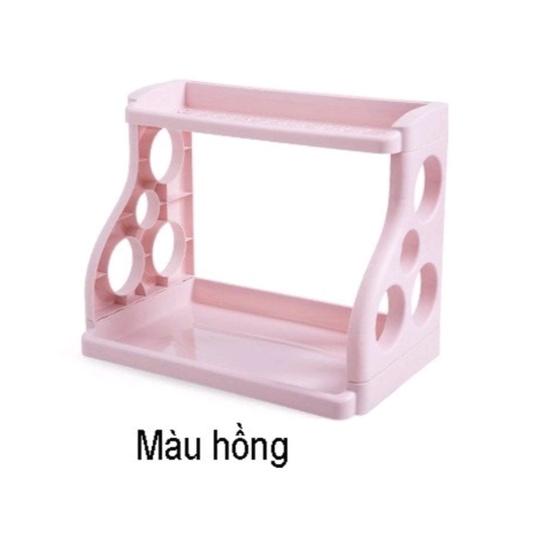 Kệ đựng gia vị 2 tầng - Kệ để đồ thông minh 2 tầng đa năng hình chữ H