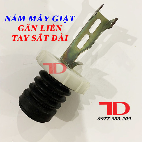 Nấm xả máy giặt gắn liền tay sắt dài