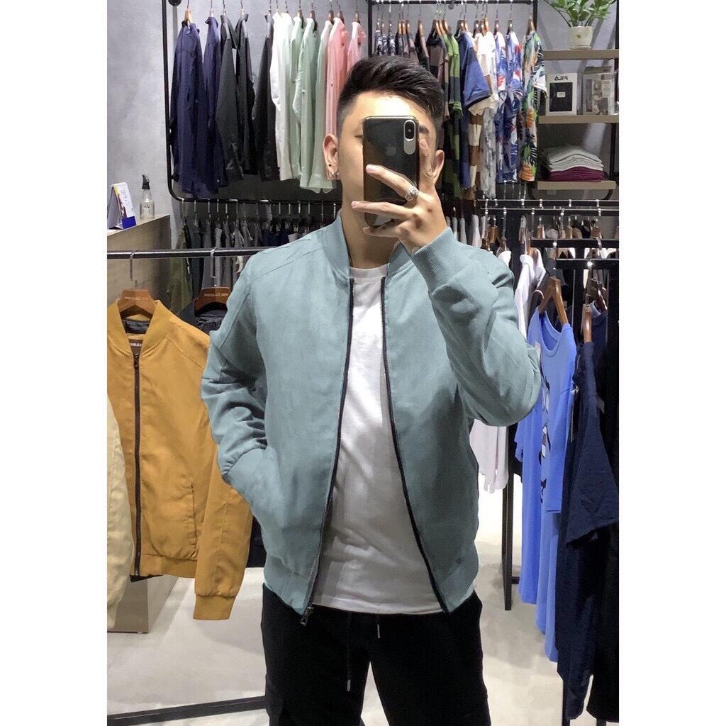 ÁO KHOÁC NAM DA LỘN NAM CỔ BOMBER CỰC HOT