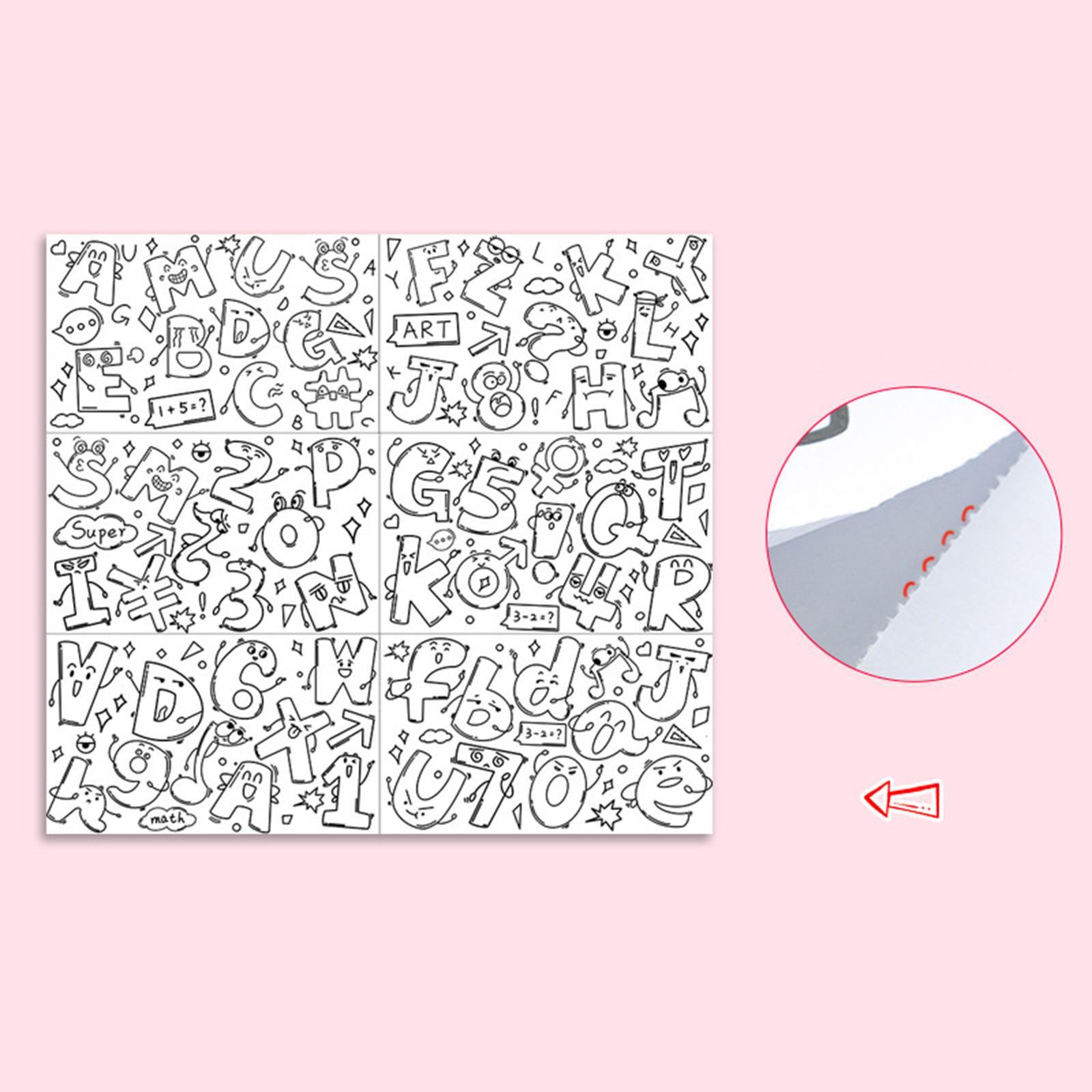 3Pcs Large Coloring Paper Roll with Tear Off Line