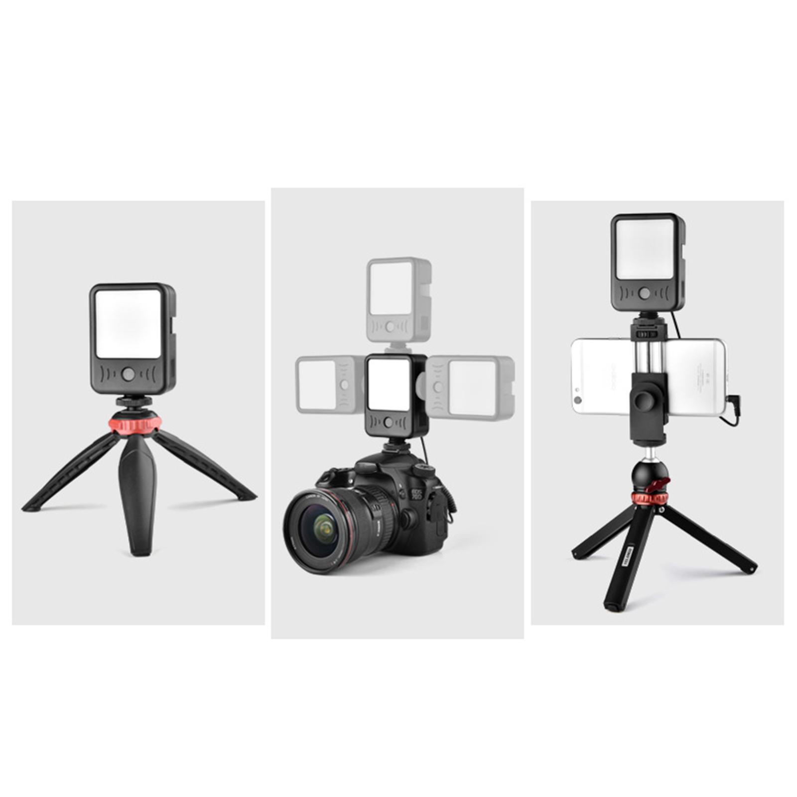 LED Video Light Mic Recording Camera Photo Light Remote Working Interviews