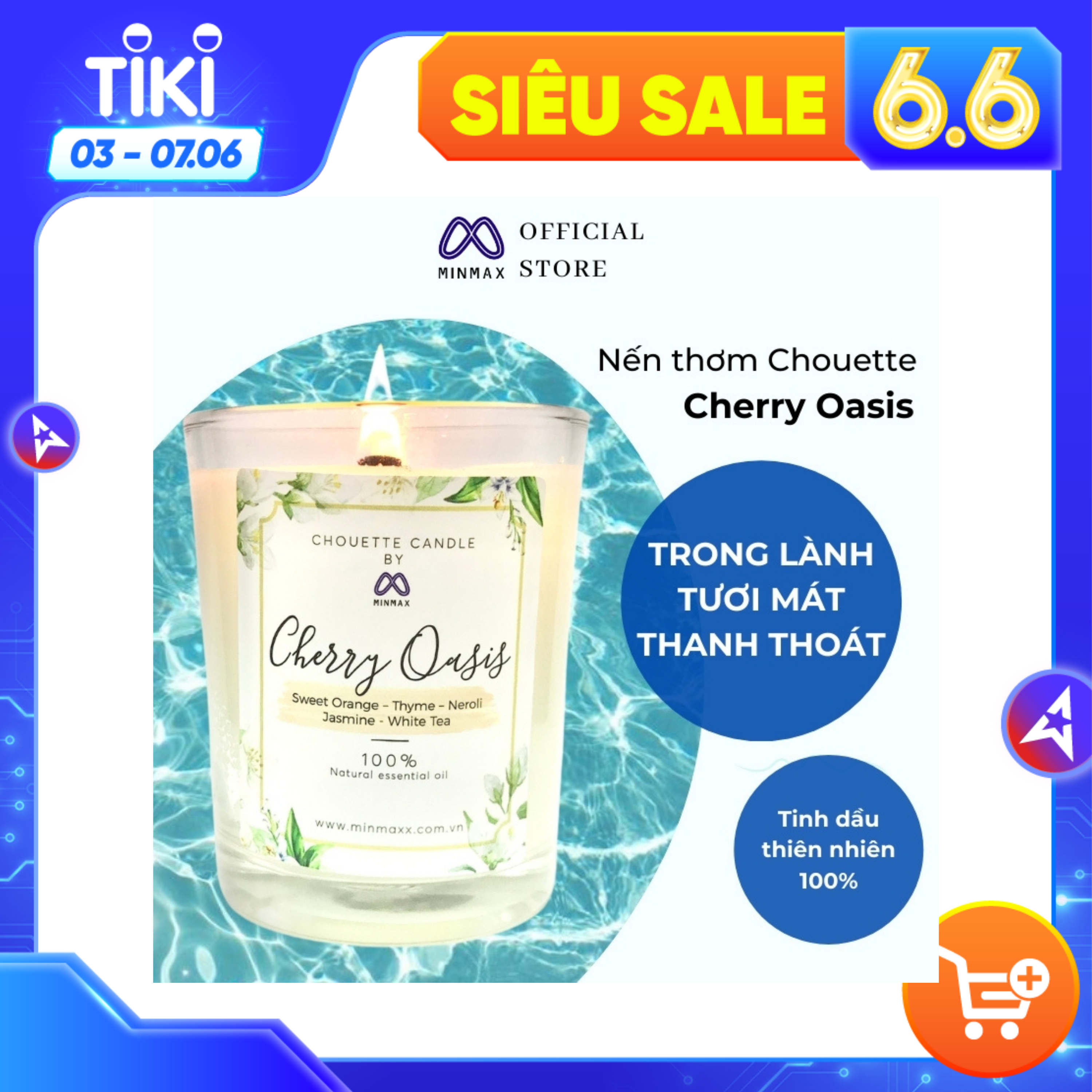 Nến thơm Chouette MinMax Cherry Oasis 182g