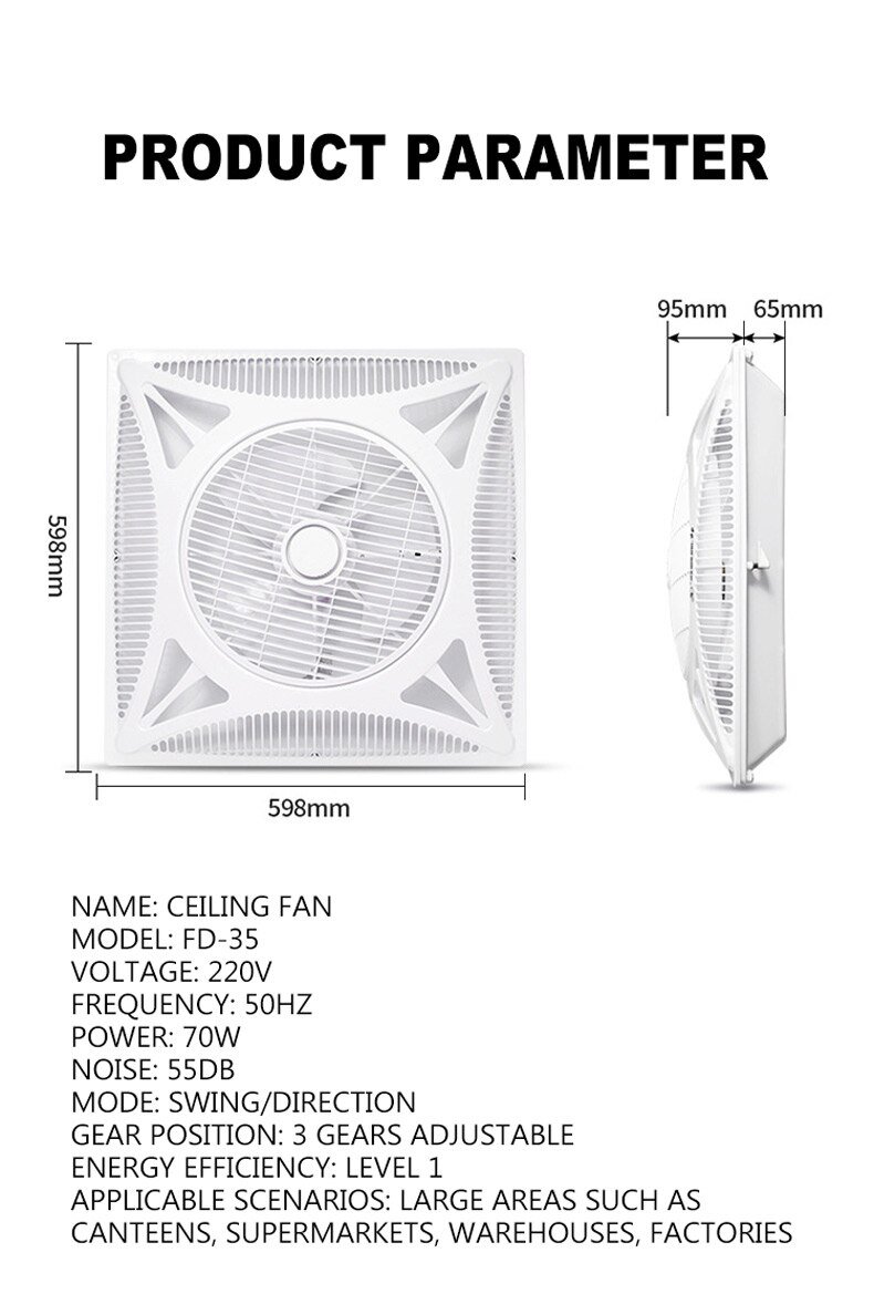 Quạt Trần FD-35 Nhôm Dây Gút Điều Khiển Từ Xa 220v 70w