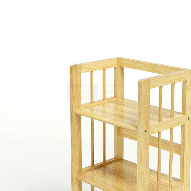 Kệ Sách 4 Tầng Gỗ Cao Su IBIE HB440RN - Màu Tự Nhiên