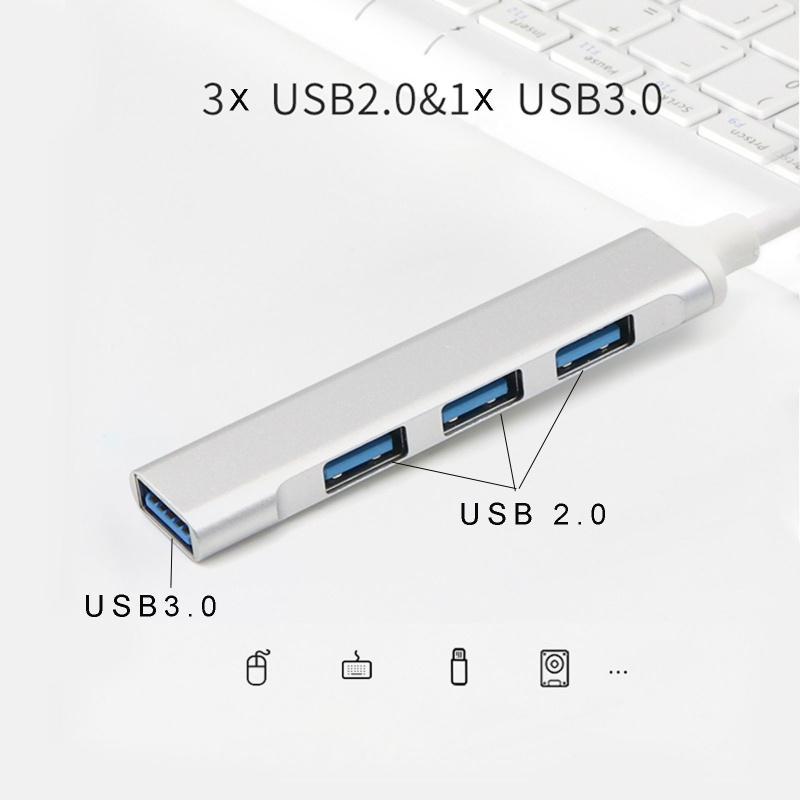 Đầu chuyển đổi USB 3.0 sang 3x USB 2.0 + USB 3.0 Hub dùng cho Laptop/PC