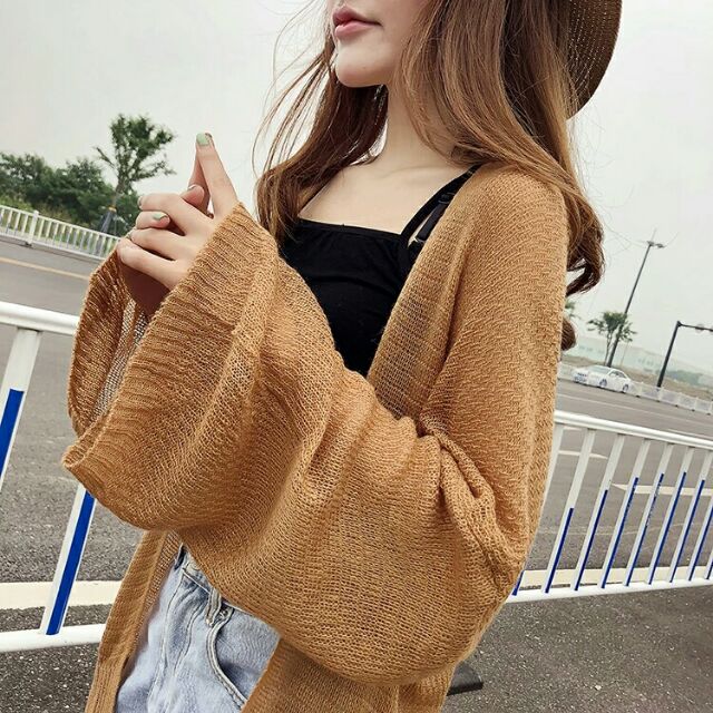 Áo khoác cardigan len giấy mỏng