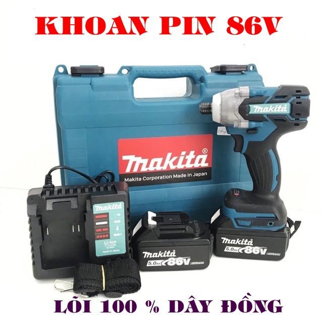 Máy khoan pin Ma ki ta 86V, KHÔNG CHỔI THAN