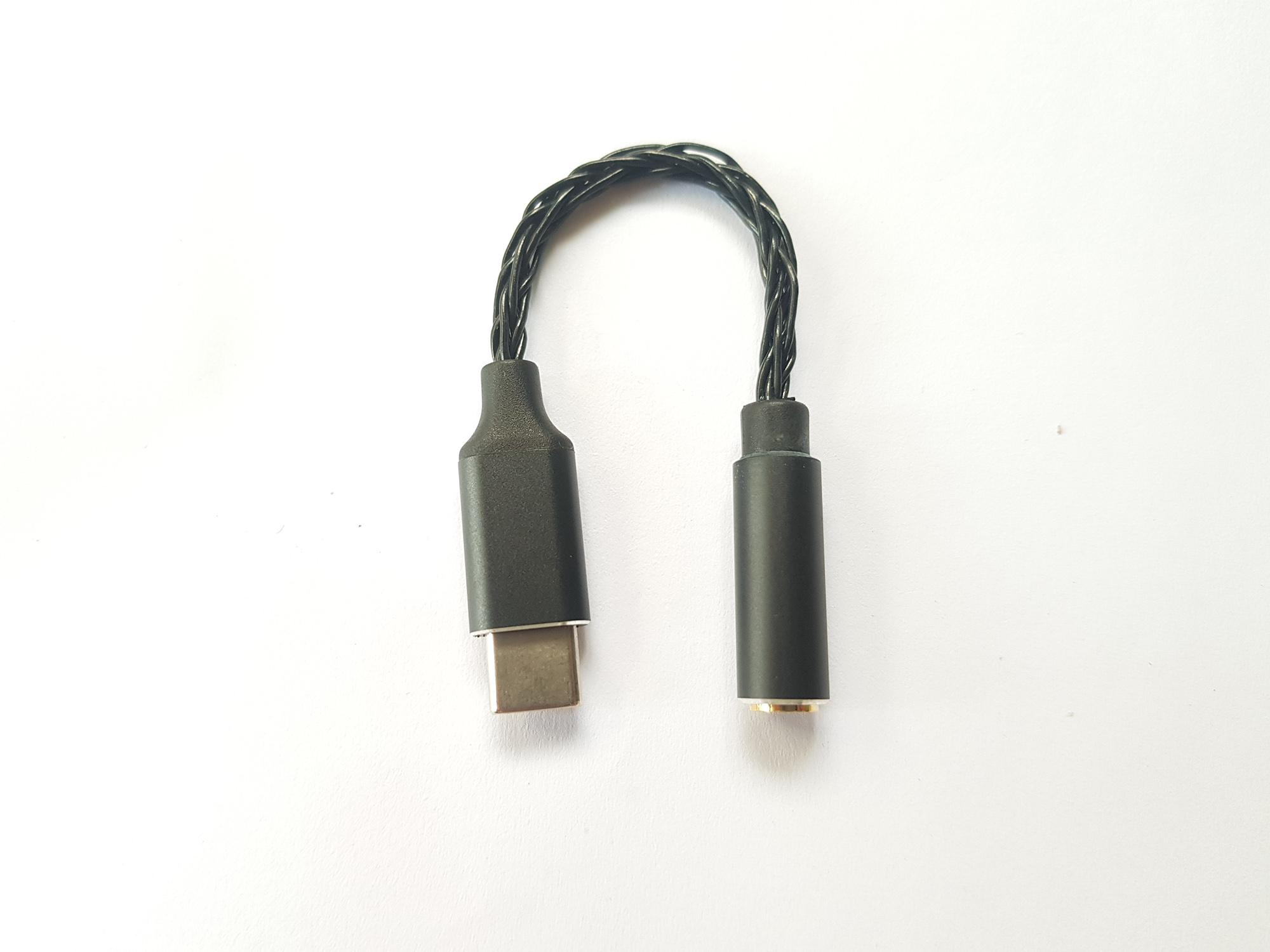Cáp chuyển cổng Type C sang cổng 3.5mm chất lượng cao, dây mạ bạc 8 lõi, Chip CX21988 hô trợ âm thanh Hires