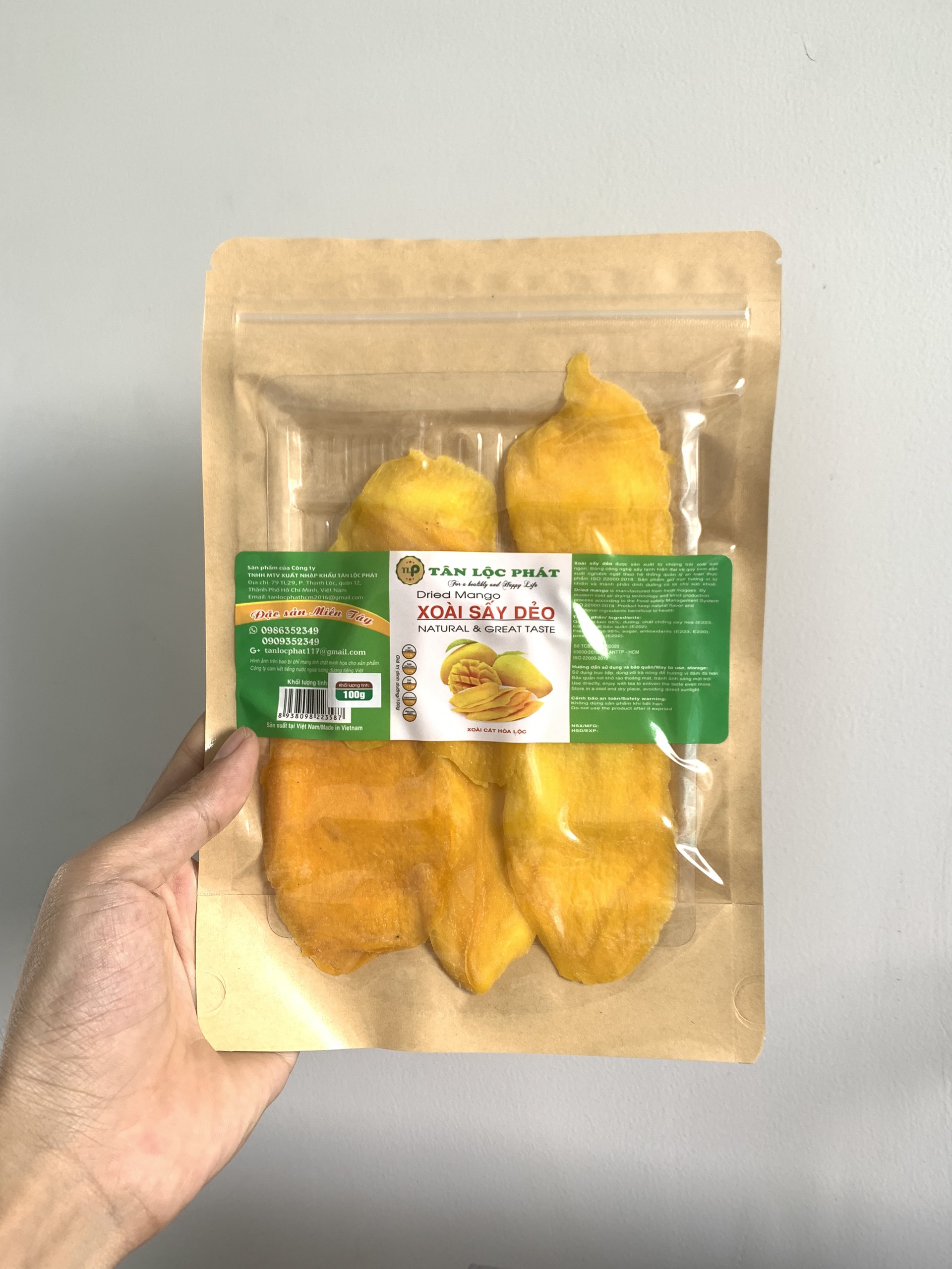 XOÀI SẤY DẺO TÂN LỘC PHÁT BỊCH 100G